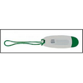 Luggage Tag - Oval - White/Green - 1-1/8" x 3-1/2"